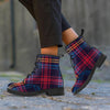 Tartan Print Men's Boots-grizzshop