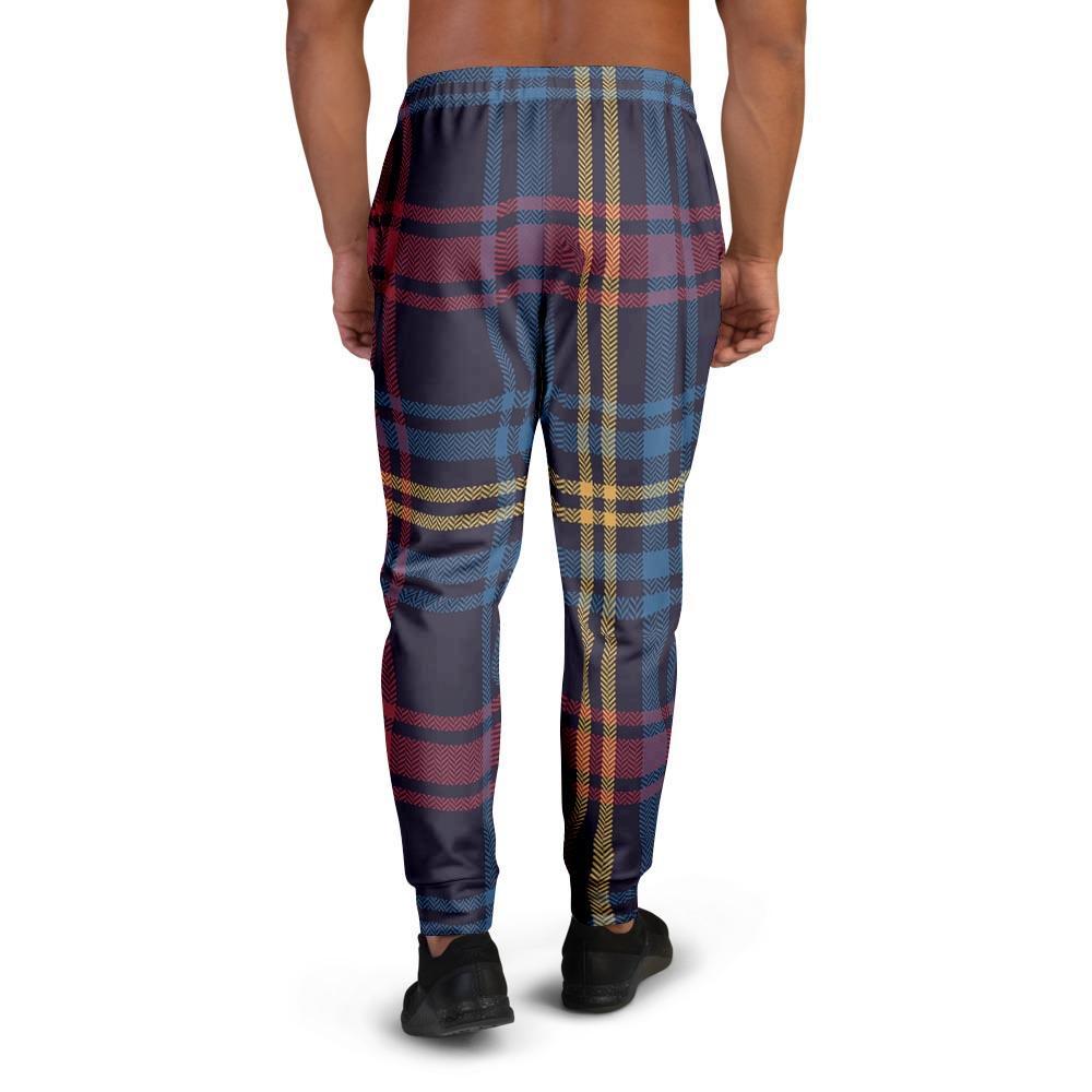 Tartan Print Men's Joggers-grizzshop