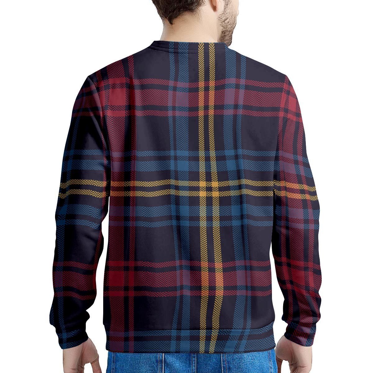 Tartan Print Men's Sweatshirt-grizzshop