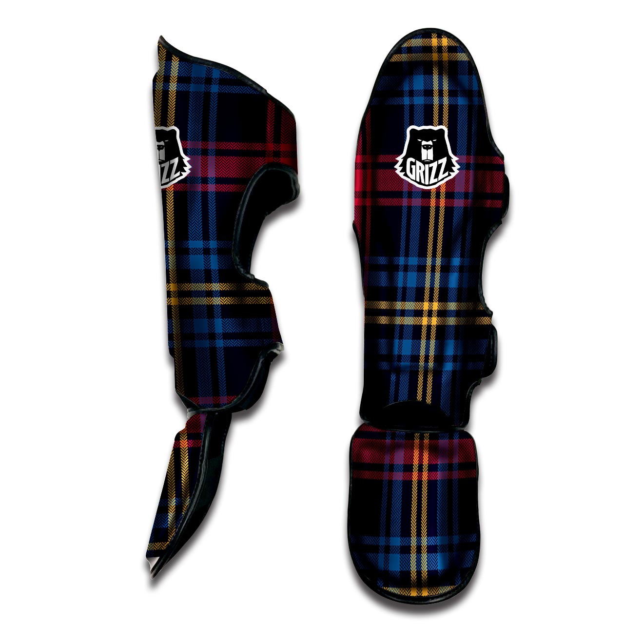 Tartan Print Muay Thai Shin Guard-grizzshop