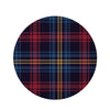 Tartan Print Round Rug-grizzshop