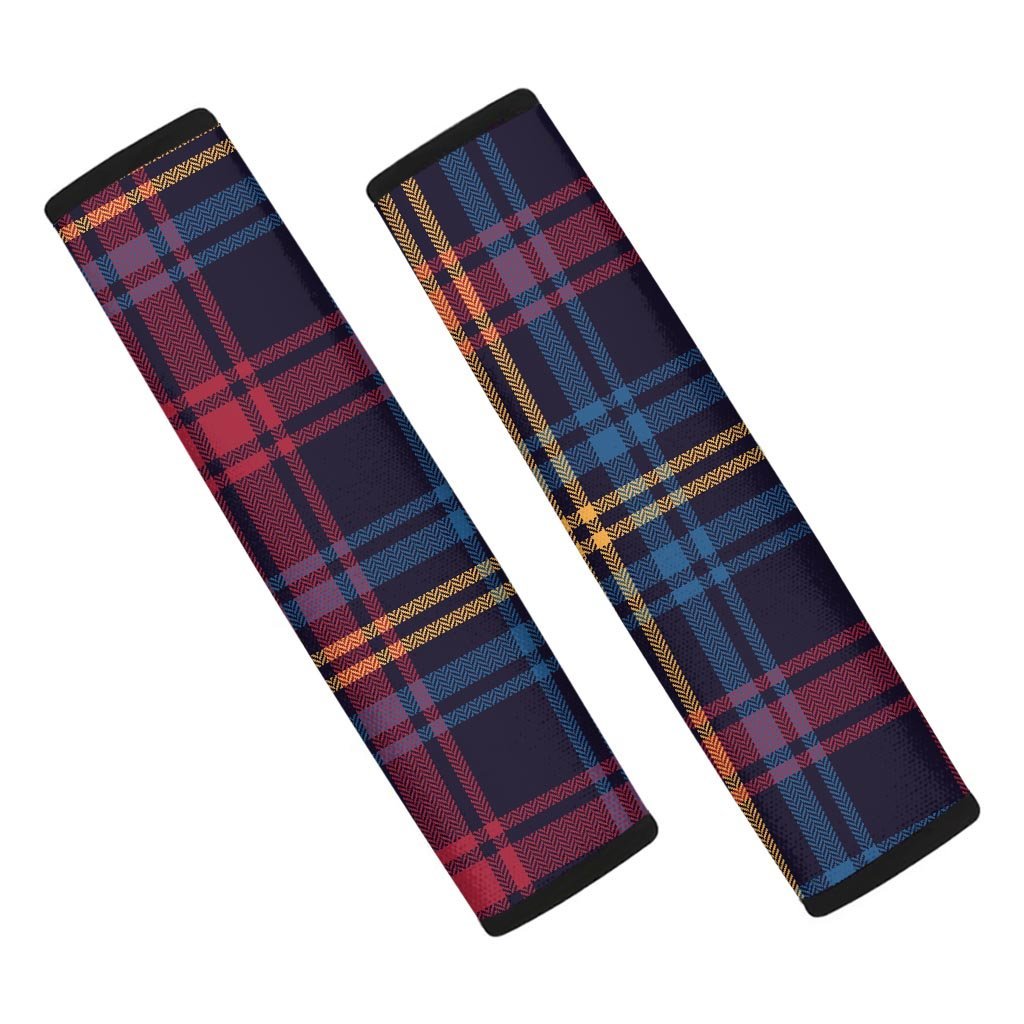 Tartan Print Seat Belt Cover-grizzshop