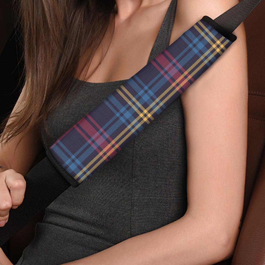 Tartan Print Seat Belt Cover-grizzshop