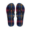 Tartan Print Women's Flip Flops-grizzshop