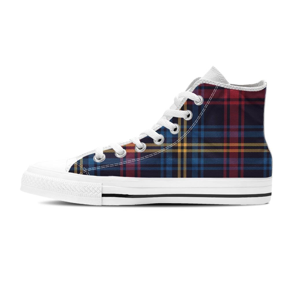 Tartan Print Women's High Top Shoes-grizzshop