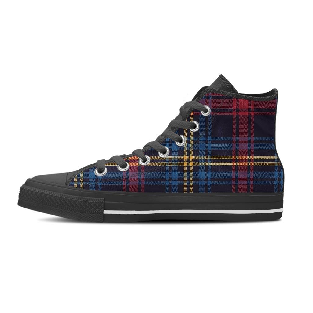 Tartan Print Women's High Top Shoes-grizzshop
