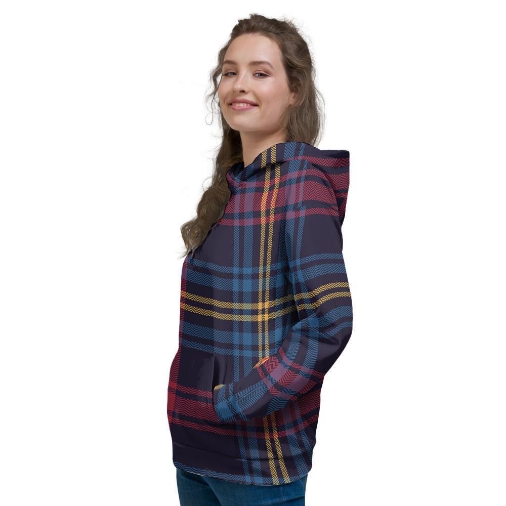 Tartan Print Women's Hoodie-grizzshop