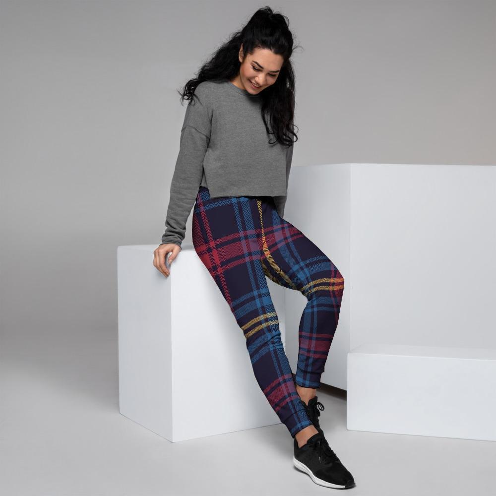 Tartan Print Women's Joggers-grizzshop