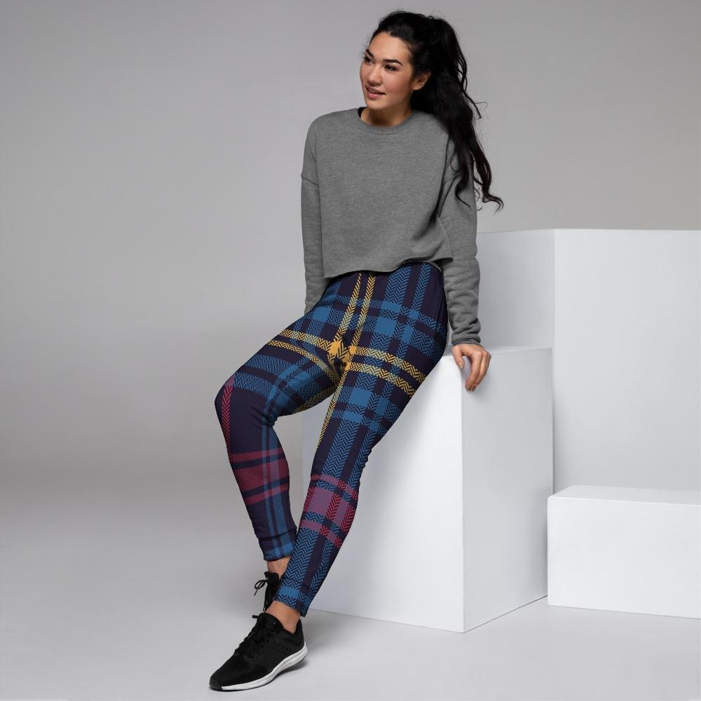 Tartan Print Women's Joggers-grizzshop