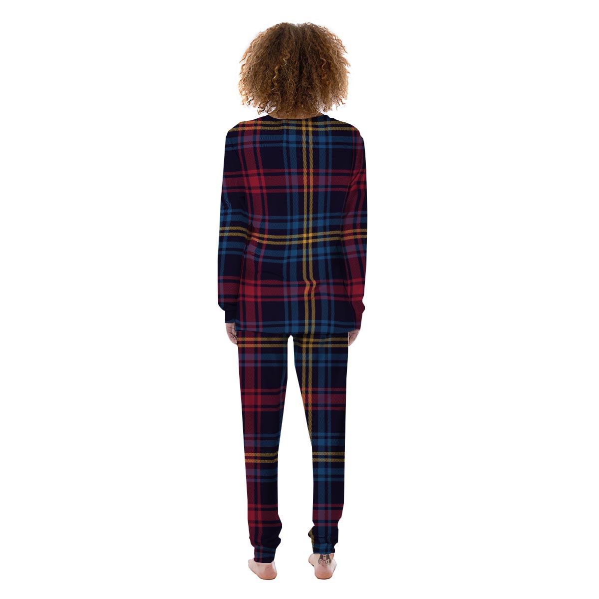 Tartan Print Women's Pajamas-grizzshop