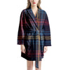 Tartan Print Women's Robe-grizzshop