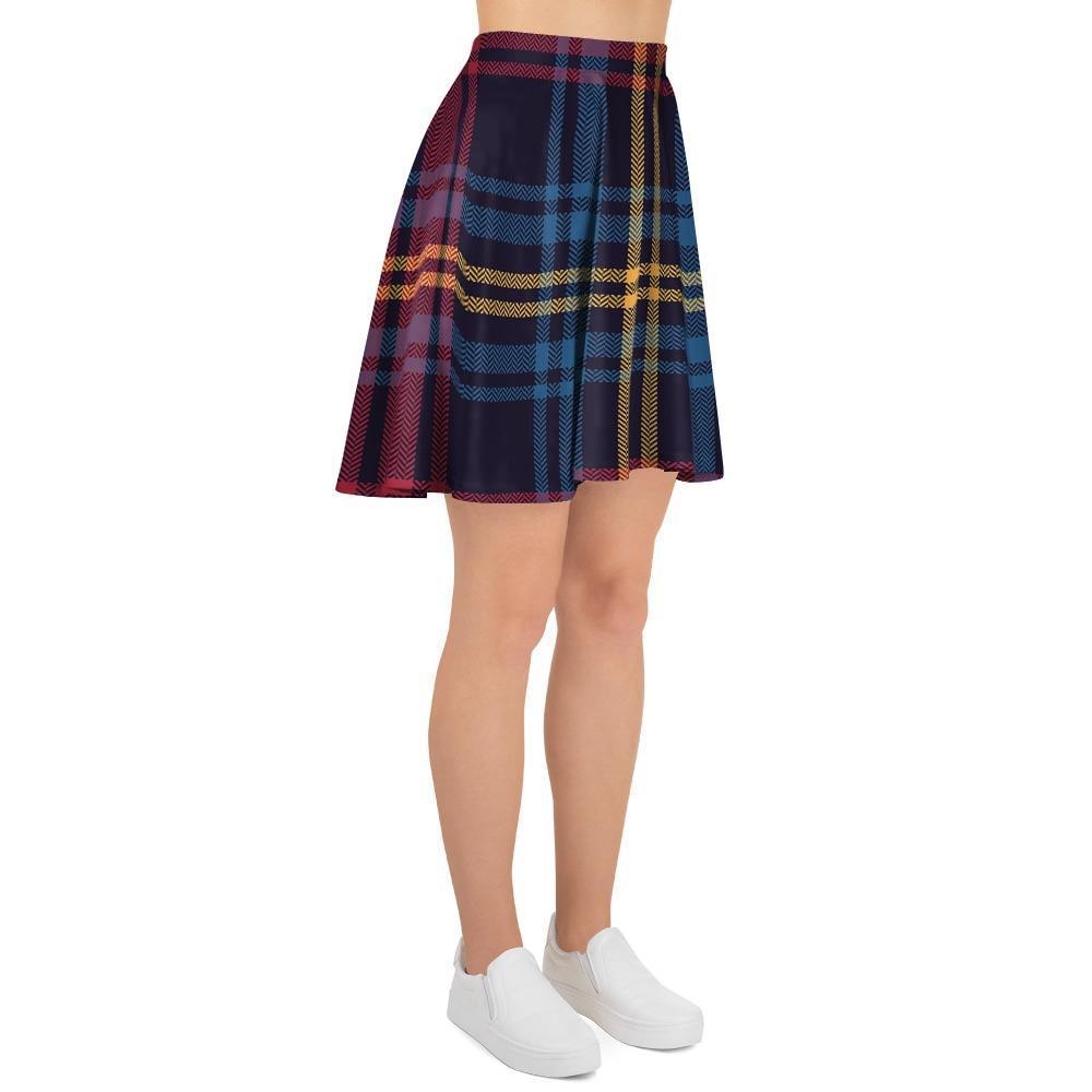 Tartan Print Women's Skirt-grizzshop