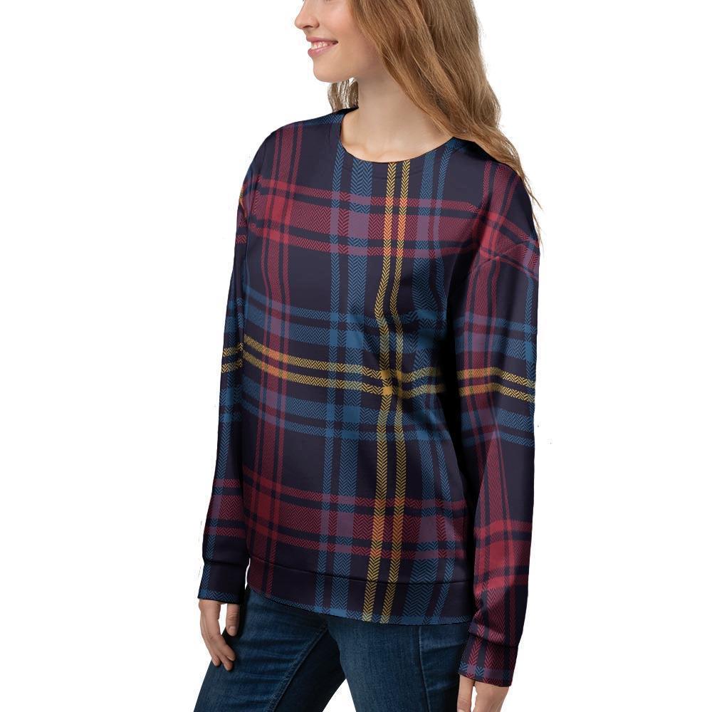 Tartan Print Women's Sweatshirt-grizzshop