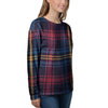 Tartan Print Women's Sweatshirt-grizzshop