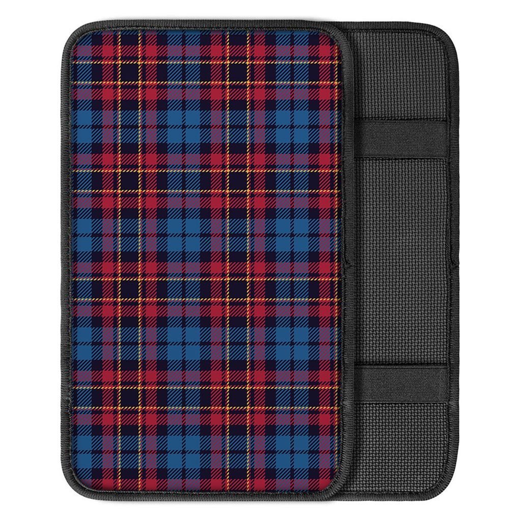 Tartan Red And Blue Plaid Car Console Cover-grizzshop