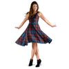 Tartan Red And Blue Plaid Dress-grizzshop