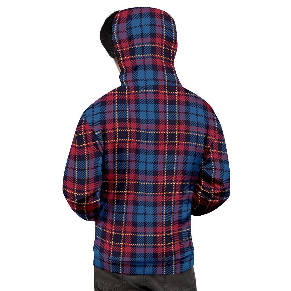 Tartan Red And Blue Plaid Men's Hoodie-grizzshop