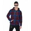 Tartan Red And Blue Plaid Men's Zip Up Hoodie-grizzshop