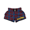 Tartan Red And Blue Plaid Muay Thai Boxing Shorts-grizzshop