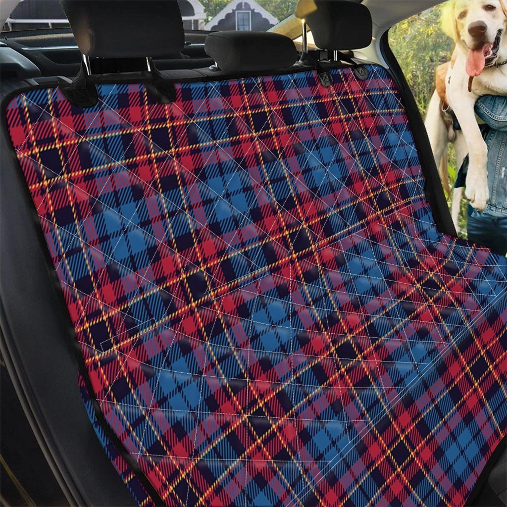 Tartan Red And Blue Plaid Pet Car Seat Cover-grizzshop