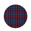 Tartan Red And Blue Plaid Round Rug-grizzshop