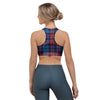 Tartan Red And Blue Plaid Sports Bra-grizzshop