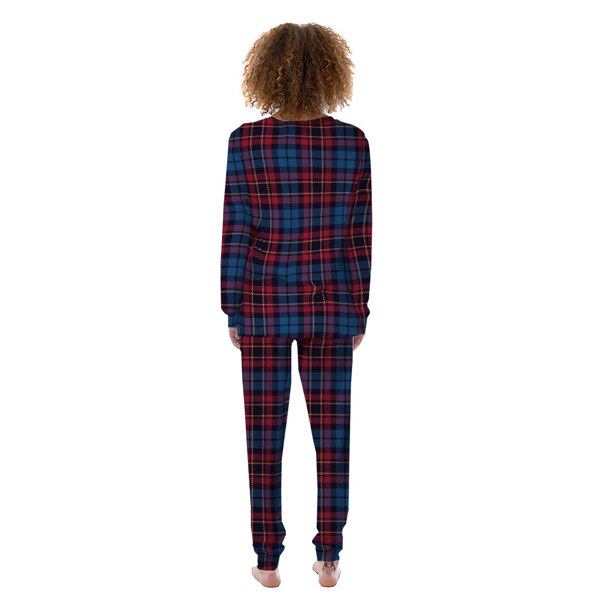 Tartan Red And Blue Plaid Women's Pajamas-grizzshop