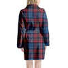 Tartan Red And Blue Plaid Women's Robe-grizzshop