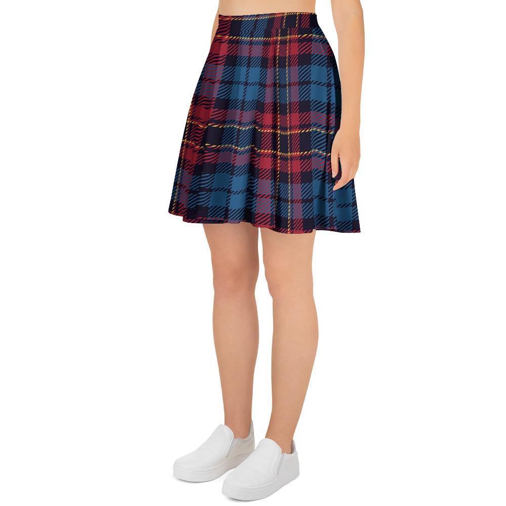 Tartan Red And Blue Plaid Women's Skirt-grizzshop