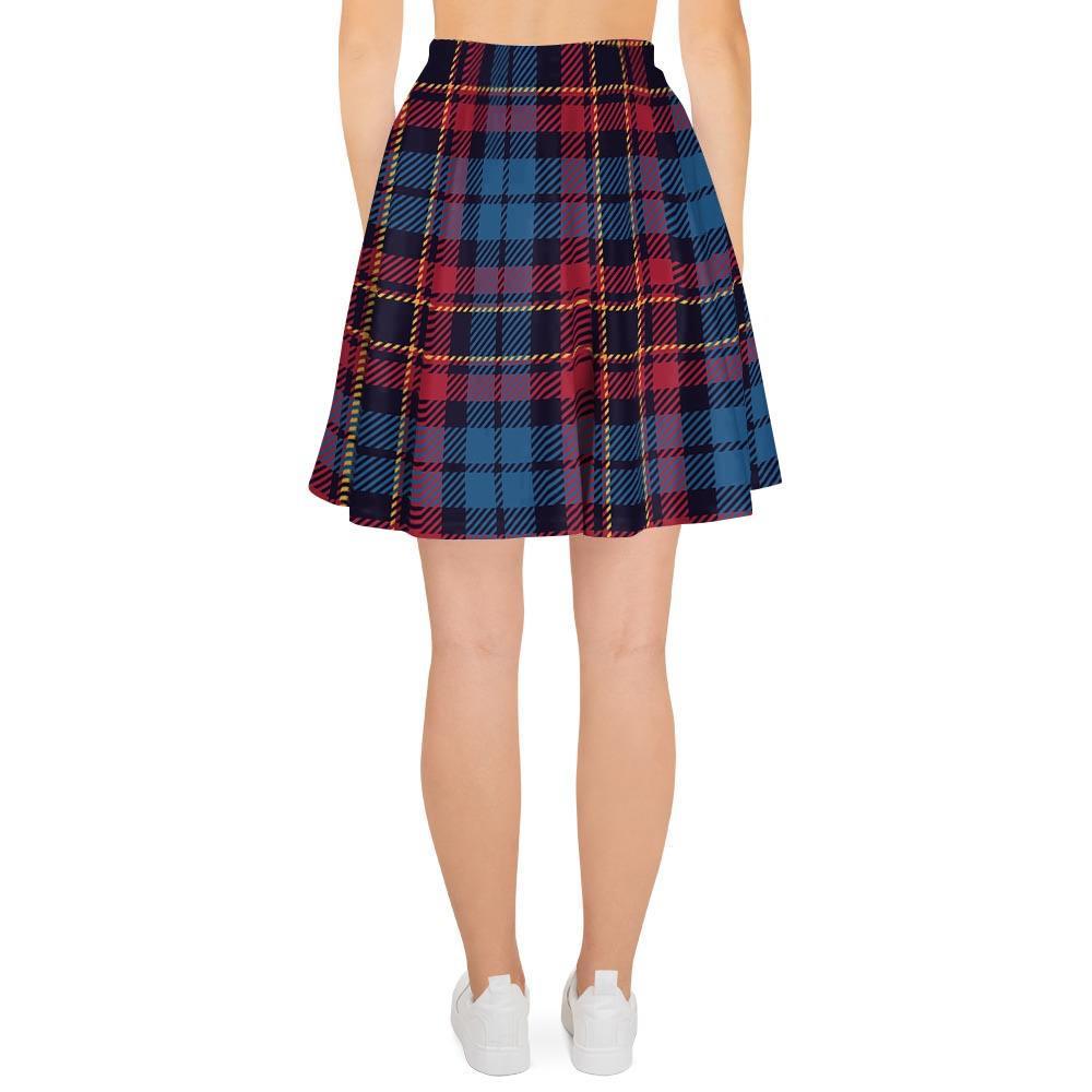 Tartan Red And Blue Plaid Women's Skirt-grizzshop