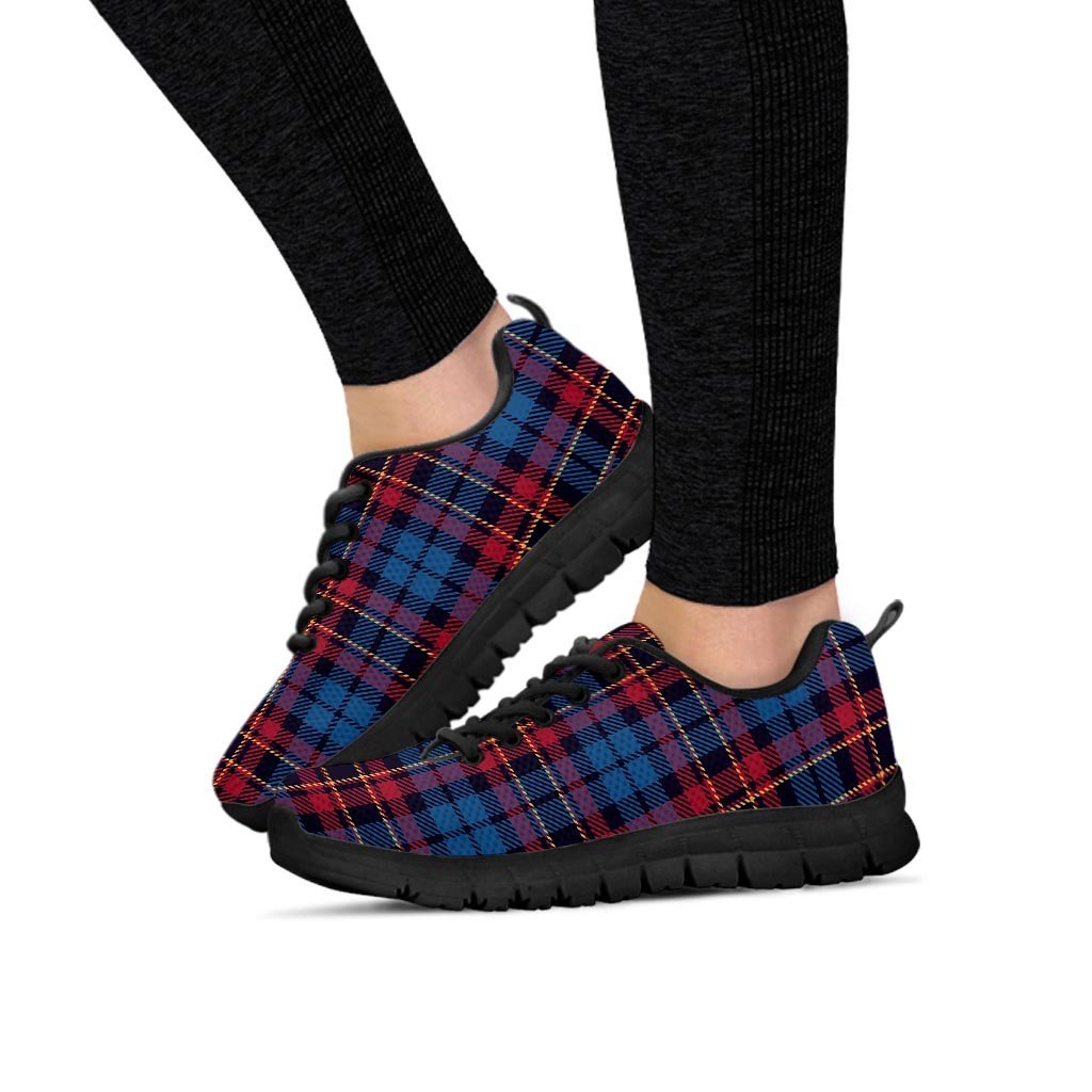 Tartan Red And Blue Plaid Women's Sneakers-grizzshop