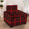 Tartan Red Plaid Armchair Cover-grizzshop