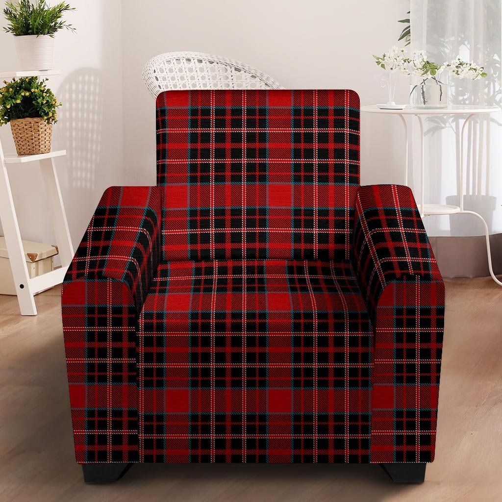 Tartan Red Plaid Armchair Cover Grizzshopping