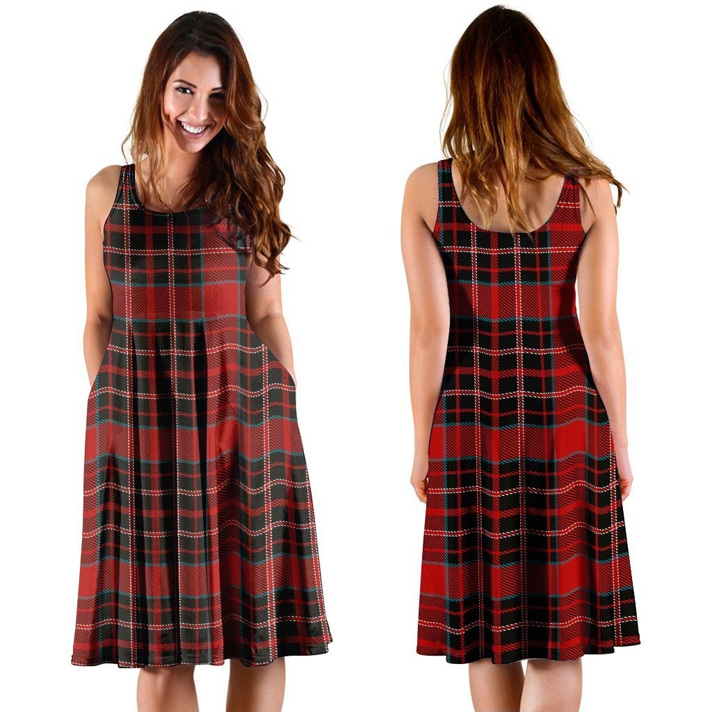 Tartan Red Plaid Dress-grizzshop