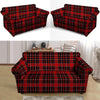 Tartan Red Plaid Loveseat Cover-grizzshop