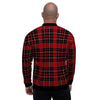 Tartan Red Plaid Men's Bomber Jacket-grizzshop