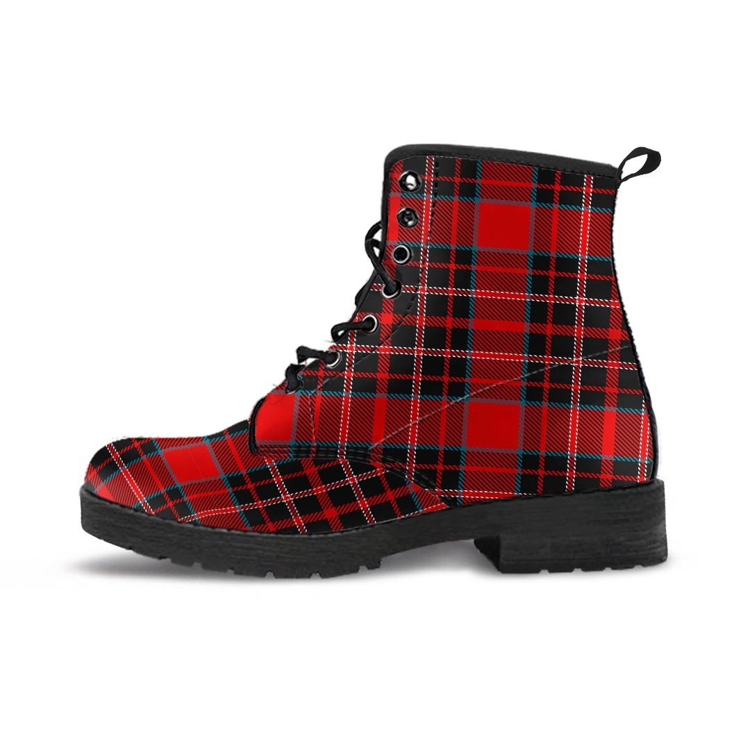 Tartan Red Plaid Men's Boots-grizzshop