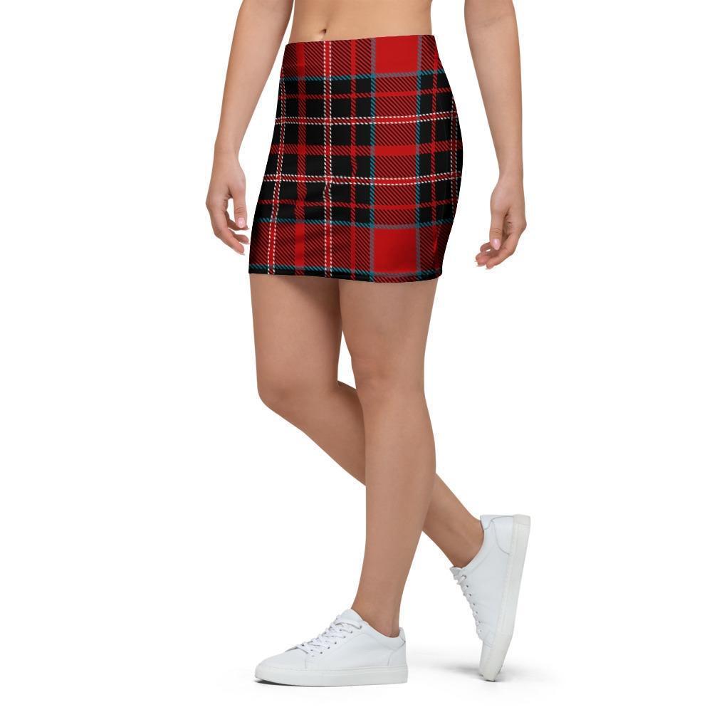 Tartan Red Plaid Mini Skirt-grizzshop