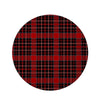 Tartan Red Plaid Round Rug-grizzshop