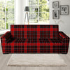 Tartan Red Plaid Sofa Cover-grizzshop