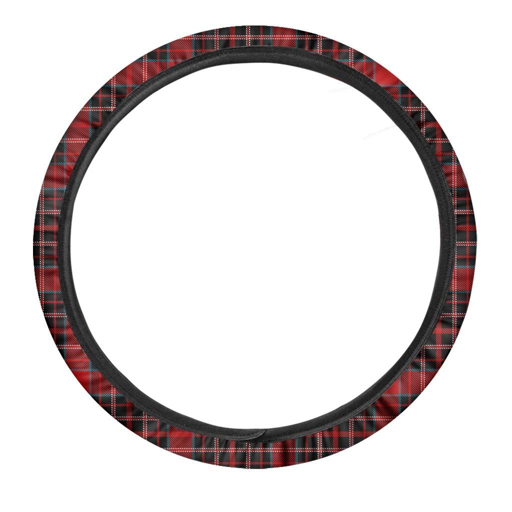 Tartan Red Plaid Steering Wheel Cover-grizzshop