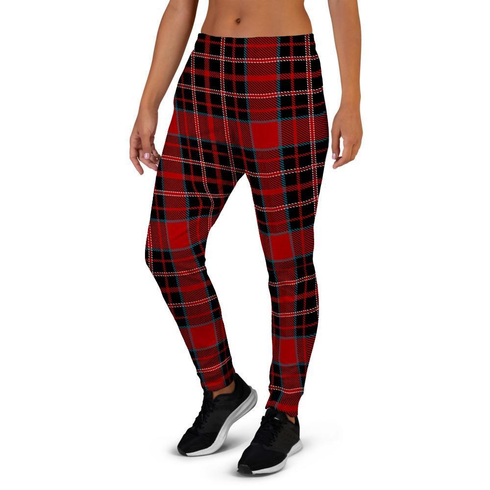 Tartan Red Plaid Women's Joggers-grizzshop