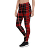 Tartan Red Plaid Women's Leggings-grizzshop