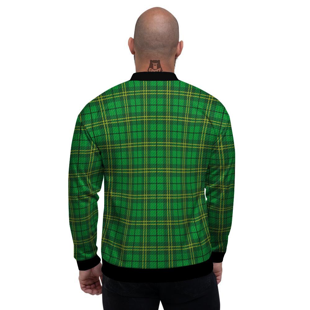 Tartan Saint Patrick's Day Print Men's Bomber Jacket-grizzshop