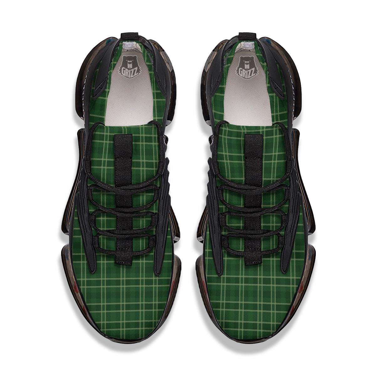 Tartan Saint Patrick's Day Print Pattern Black Gym Shoes-grizzshop