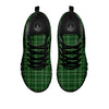 Tartan Saint Patrick's Day Print Pattern Black Sneaker-grizzshop