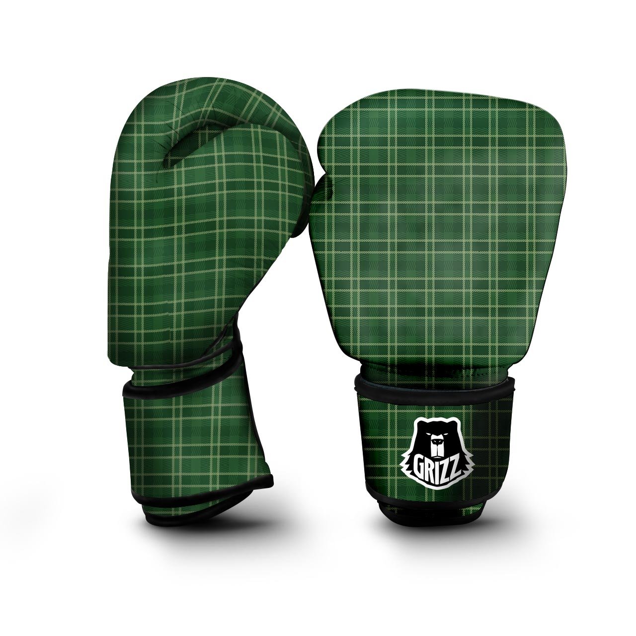 Tartan Saint Patrick's Day Print Pattern Boxing Gloves-grizzshop