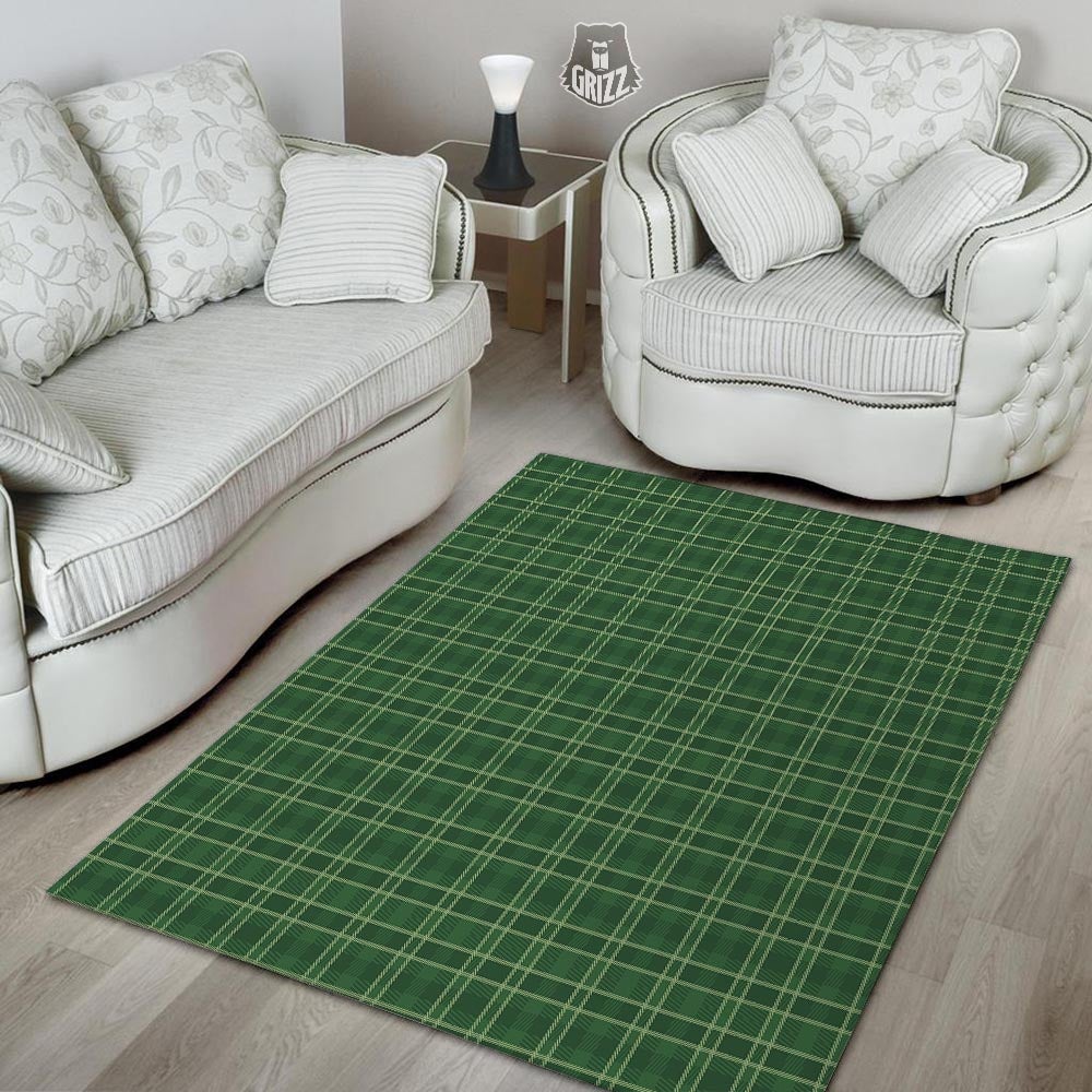 Tartan Saint Patrick's Day Print Pattern Floor Mat-grizzshop