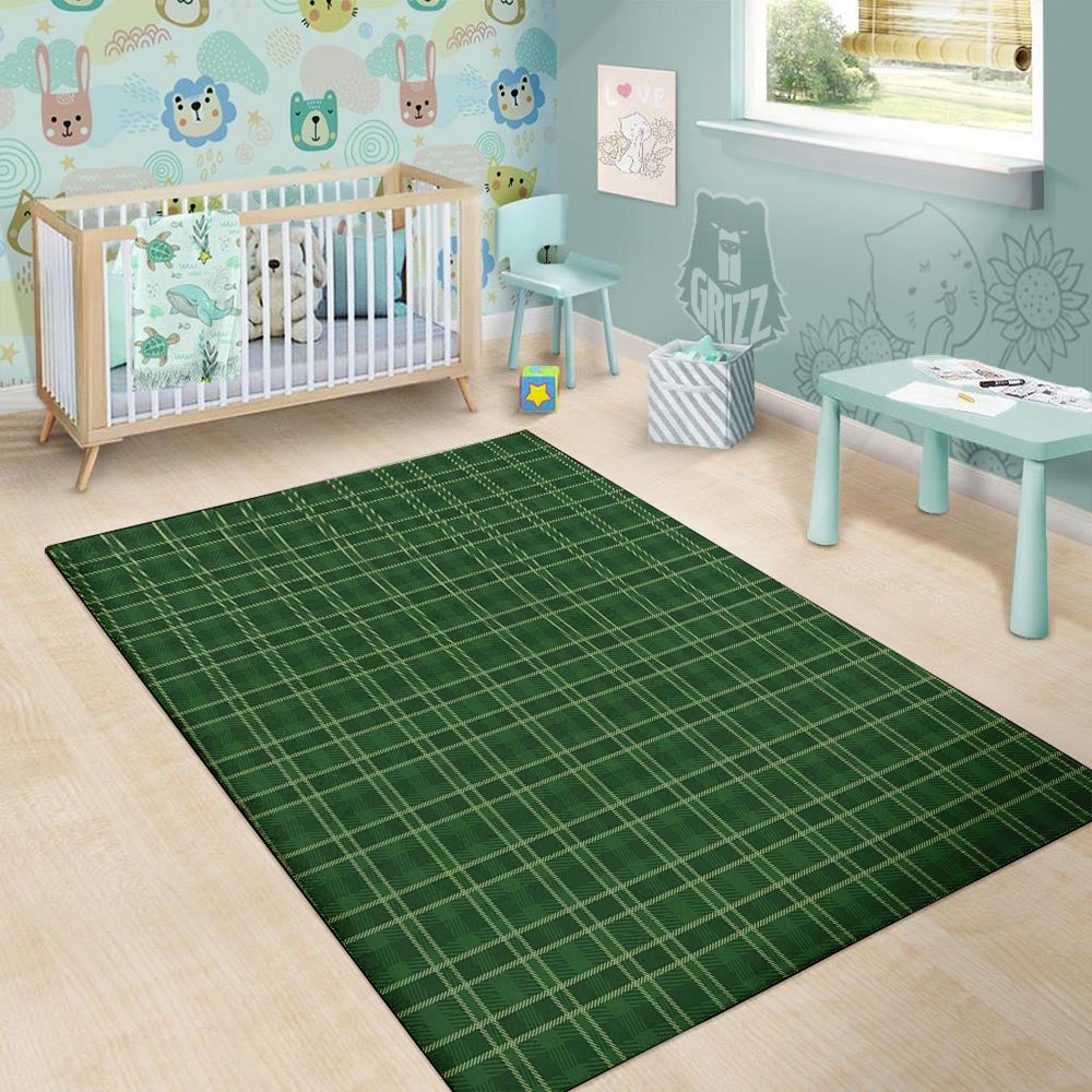 Tartan Saint Patrick's Day Print Pattern Floor Mat-grizzshop