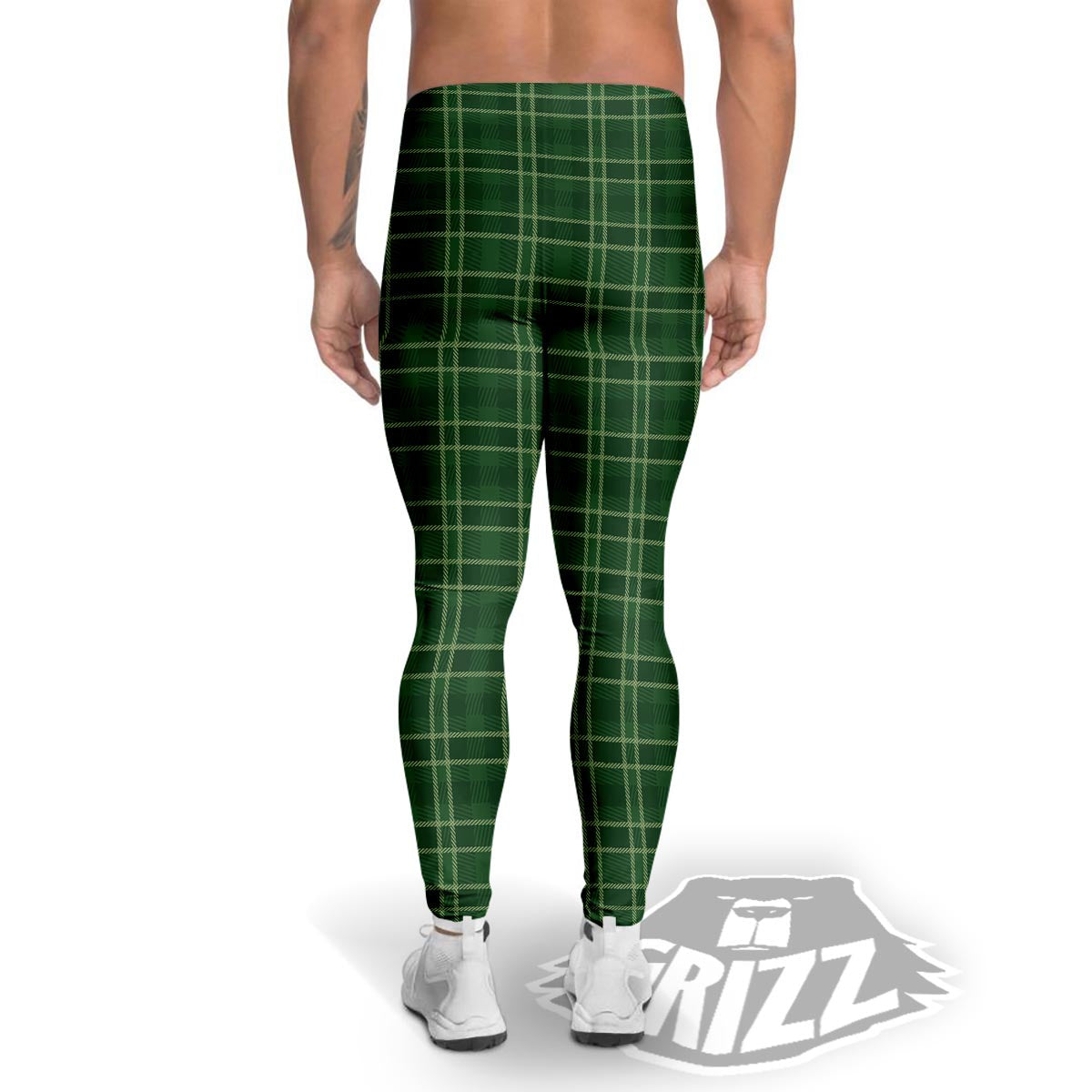 Tartan Saint Patrick's Day Print Pattern Men's Leggings-grizzshop